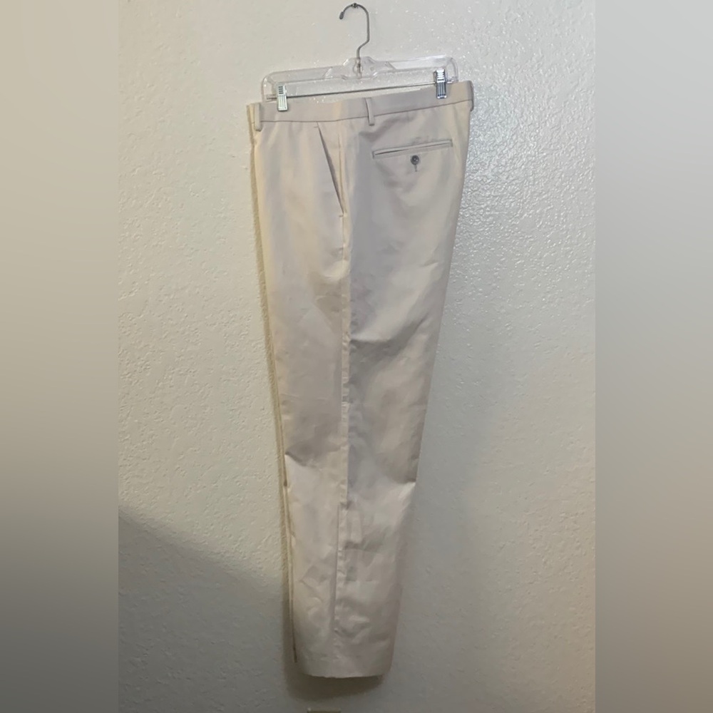 CALVIN KLEIN Cotton-Linen Sz. 38X32 Flat Front, Straight Fit Chino Pants/NWT